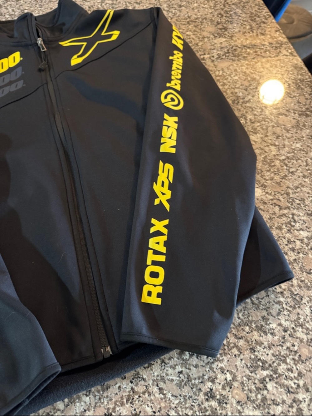 Ski-Doo Black Softshell Jacket with Yellow Logos - Picture 3 of 5